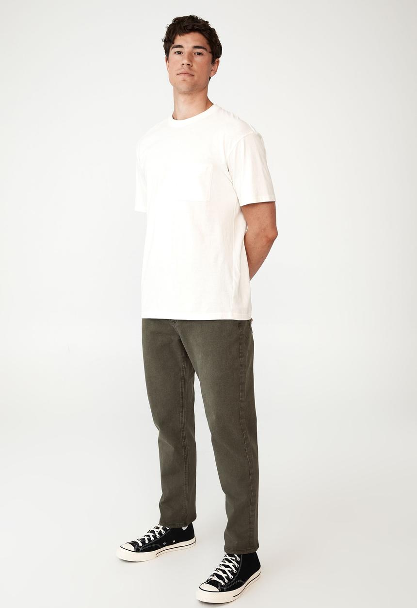 Cotton On - Beckley straight jean - washed forest green