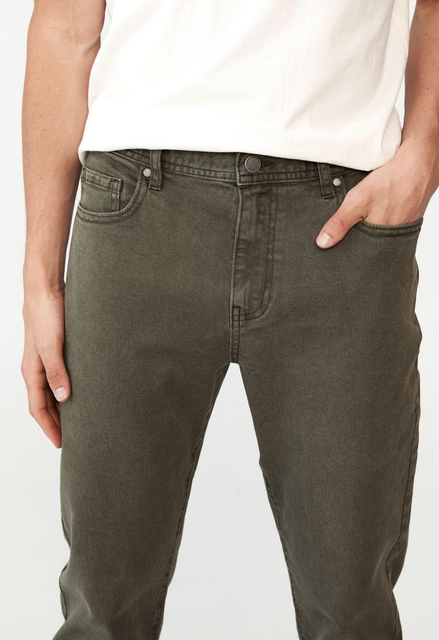 Cotton On - Beckley straight jean - washed forest green