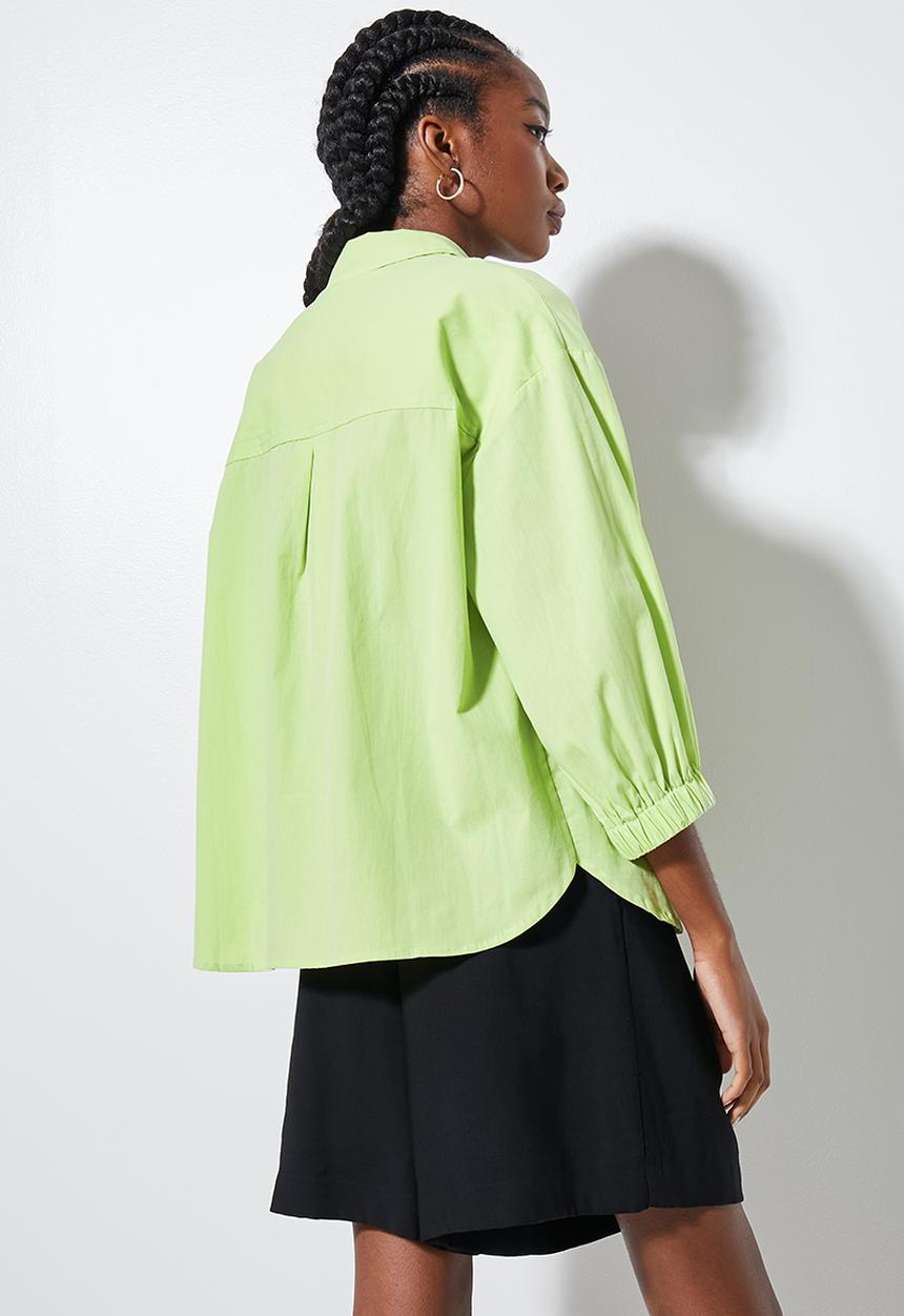 Superbalist - Cuff detail shirt - light lime