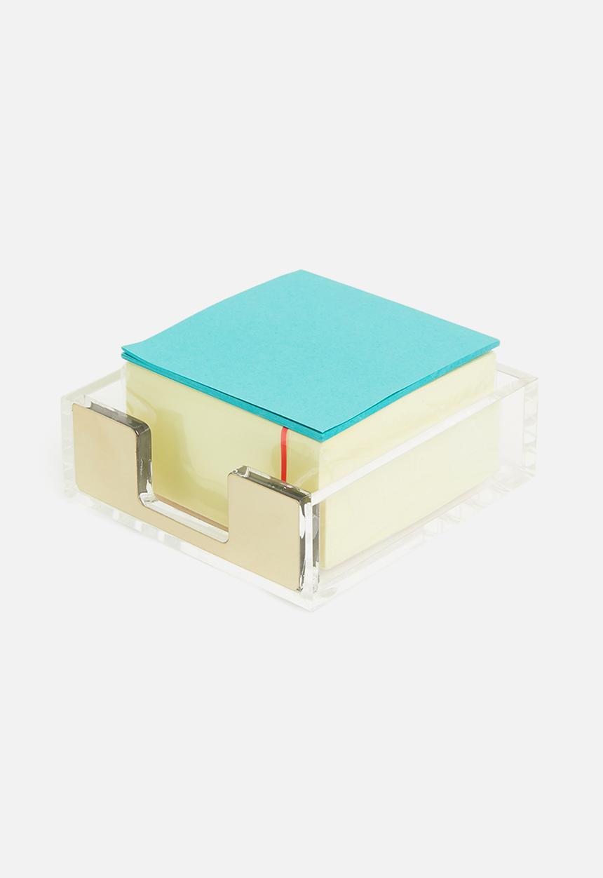 Sixth Floor - Acrylic post it holder - gold