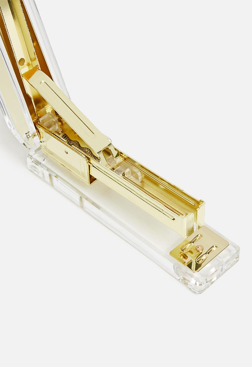 Fine Living - Acrylic stapler - gold