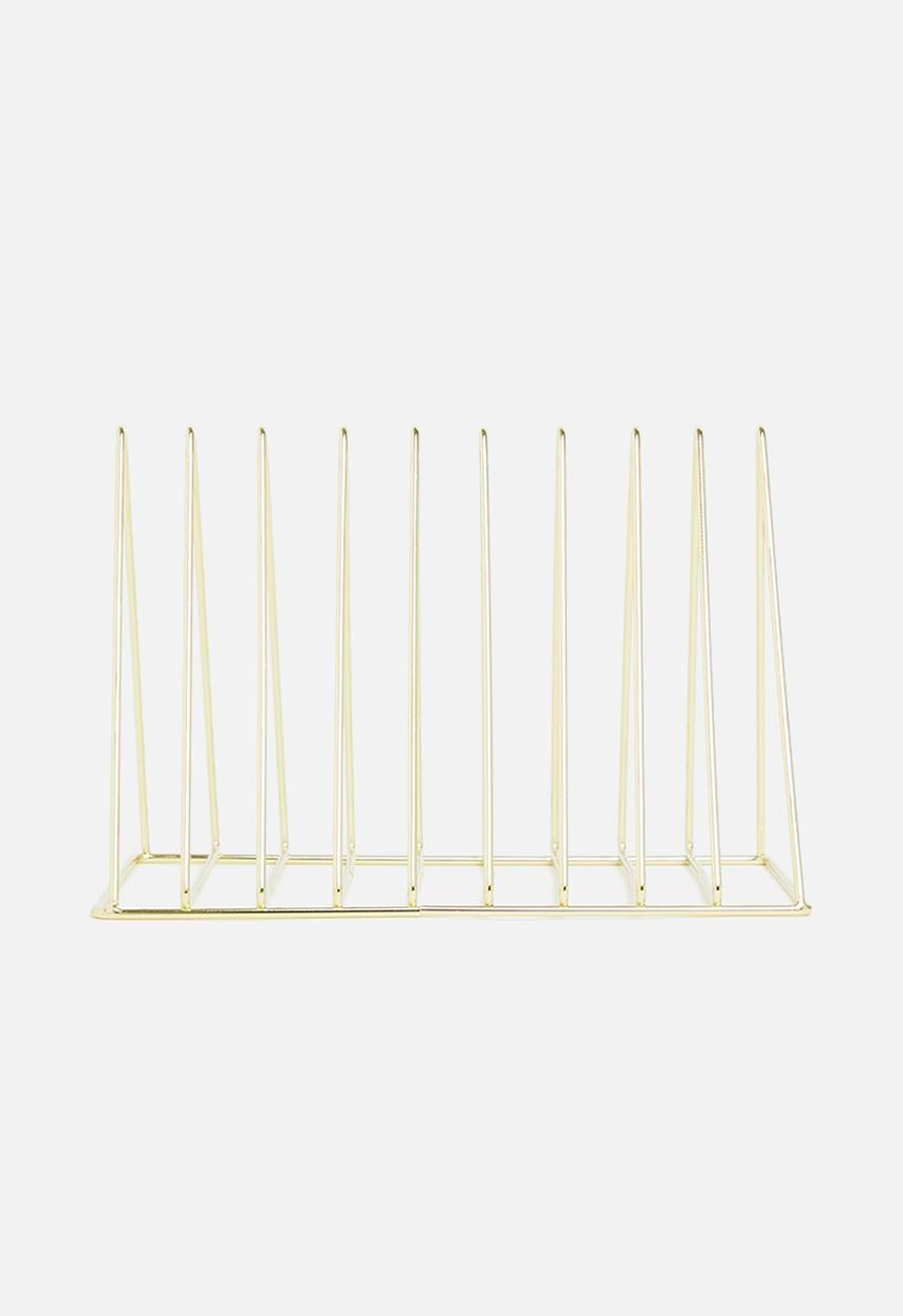 Fine Living - Trigon wire book holder - gold