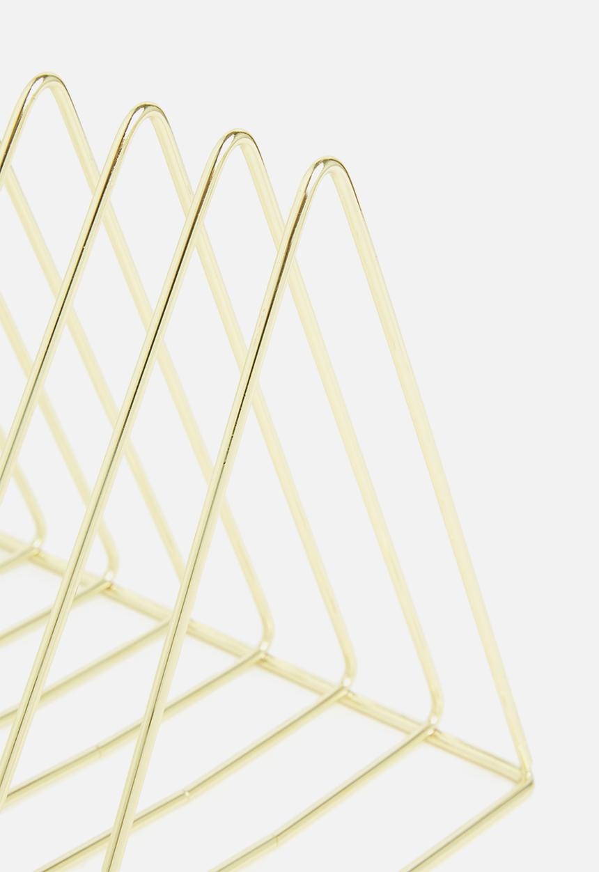 Fine Living - Trigon wire book holder - gold