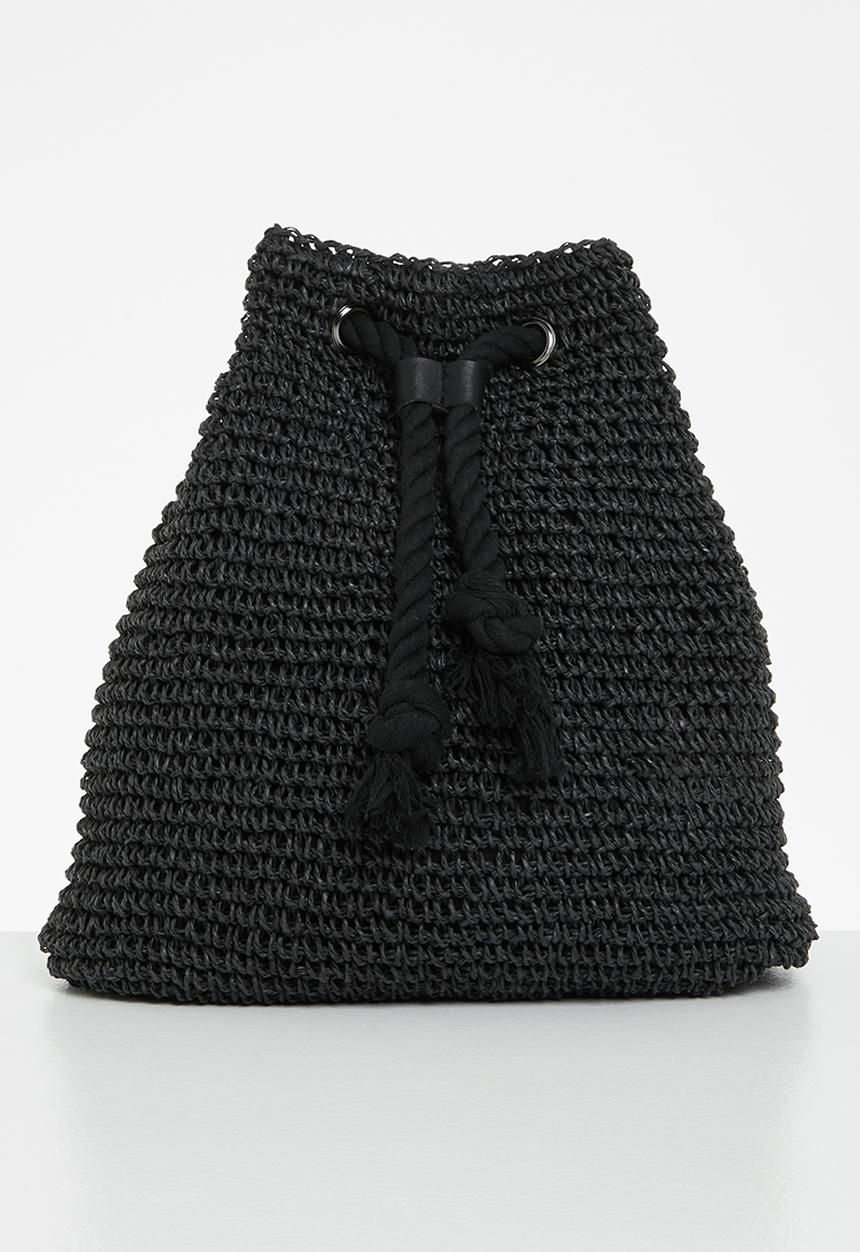 Superbalist - Raffia backpack- black