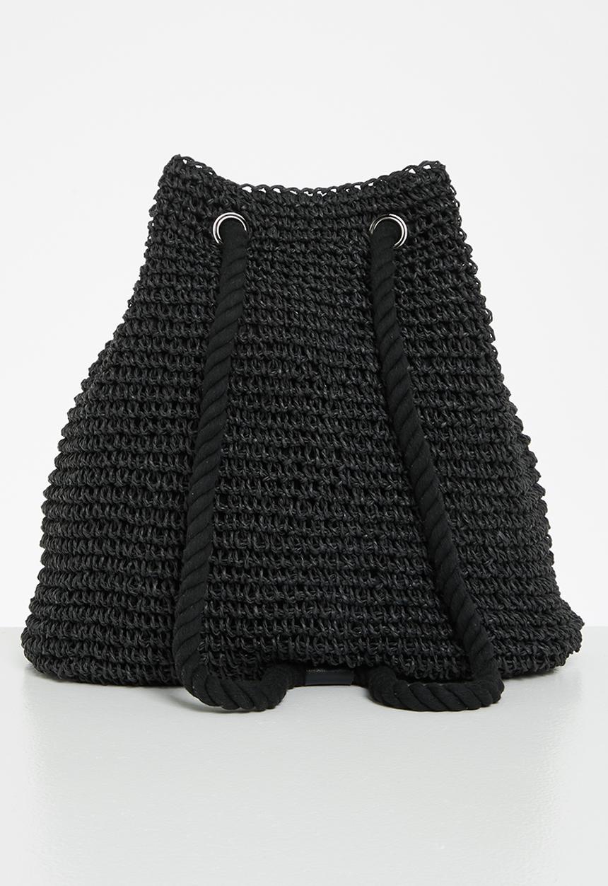 Superbalist - Raffia backpack- black