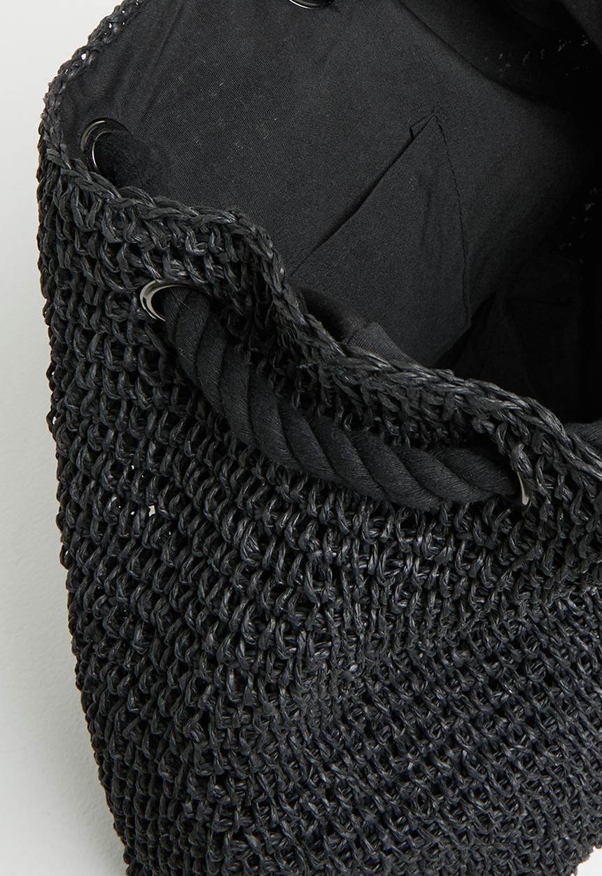 Superbalist - Raffia backpack- black