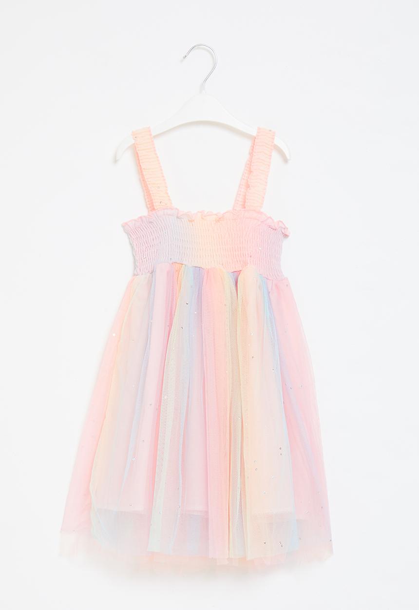 Pop Candy - Girls sparkly mesh dress - multi