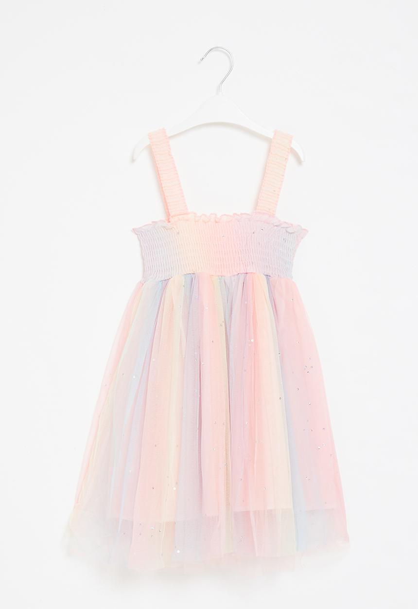 Pop Candy - Girls sparkly mesh dress - multi