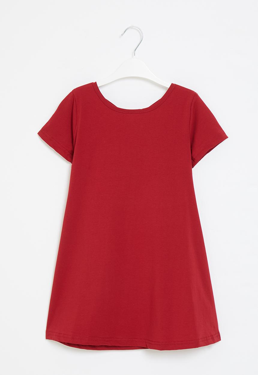 Rebel Republic - Girls short sleeve dress - red