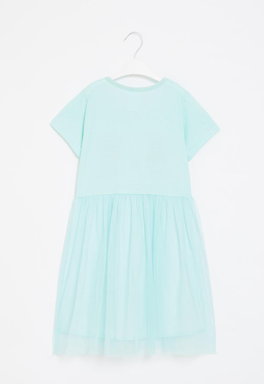 Pop Candy - Girls bunny dress with mesh - blue