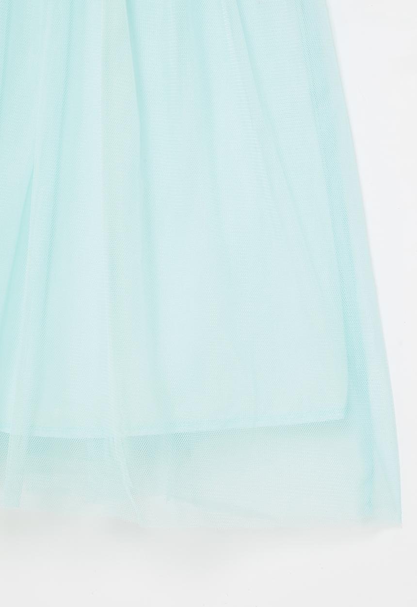 Pop Candy - Girls bunny dress with mesh - blue