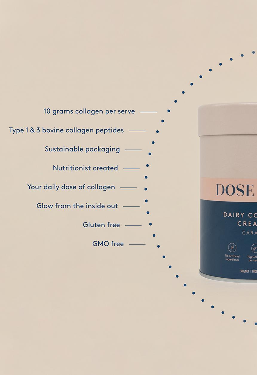 DOSE & CO. - Dairy Collagen Creamer -  Caramel