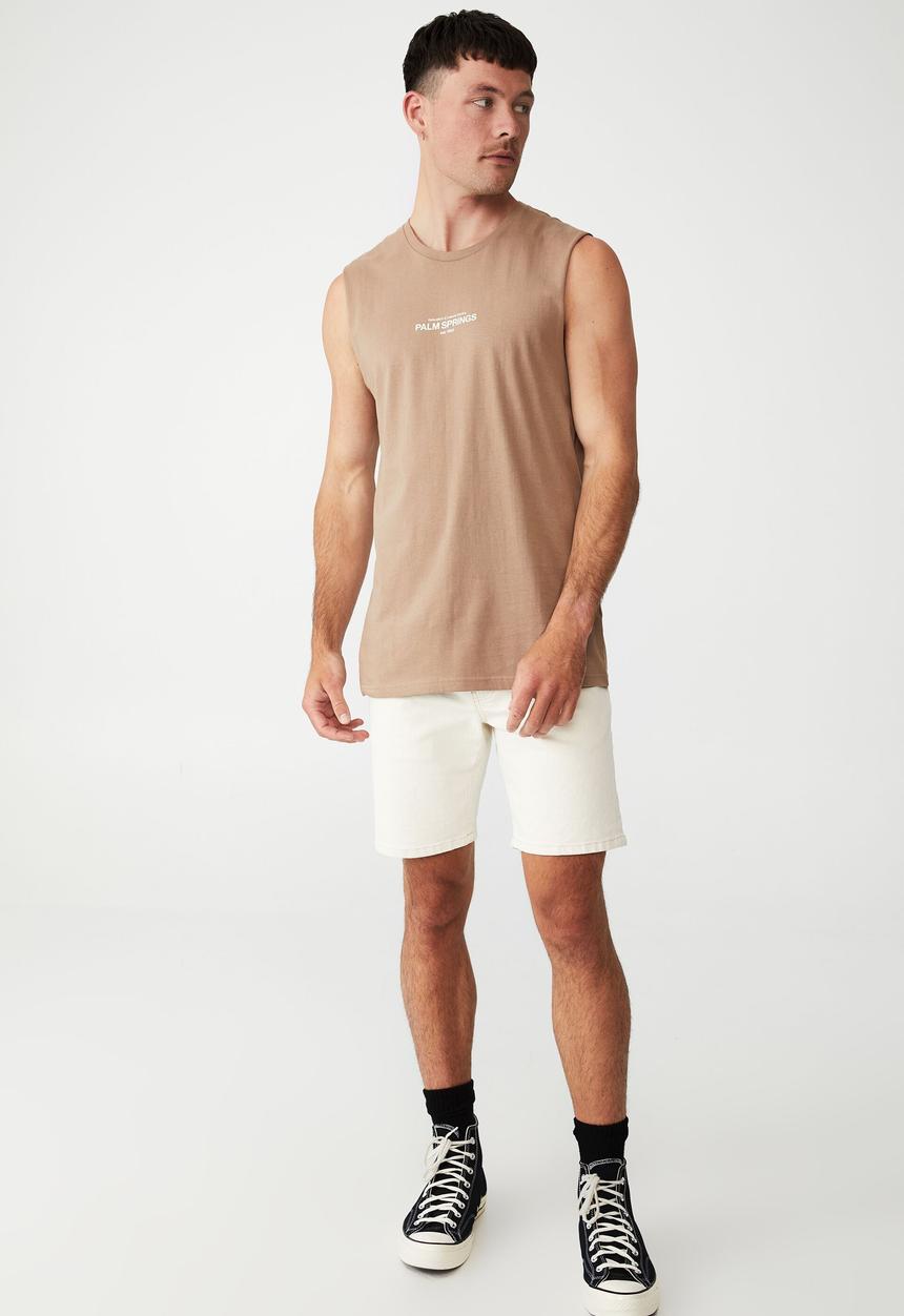 Cotton On - Tbar muscle - taupe/palm springs