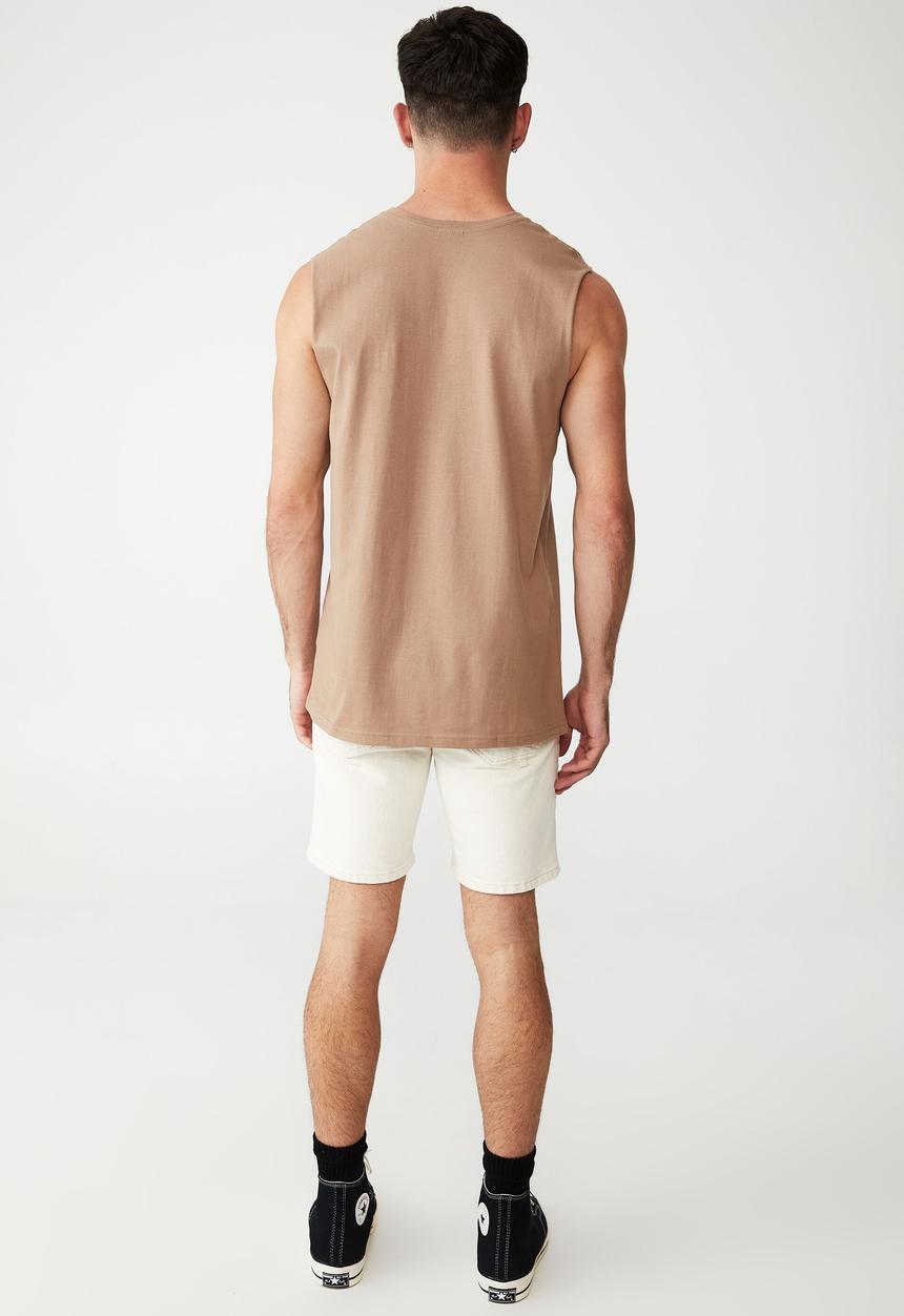 Cotton On - Tbar muscle - taupe/palm springs