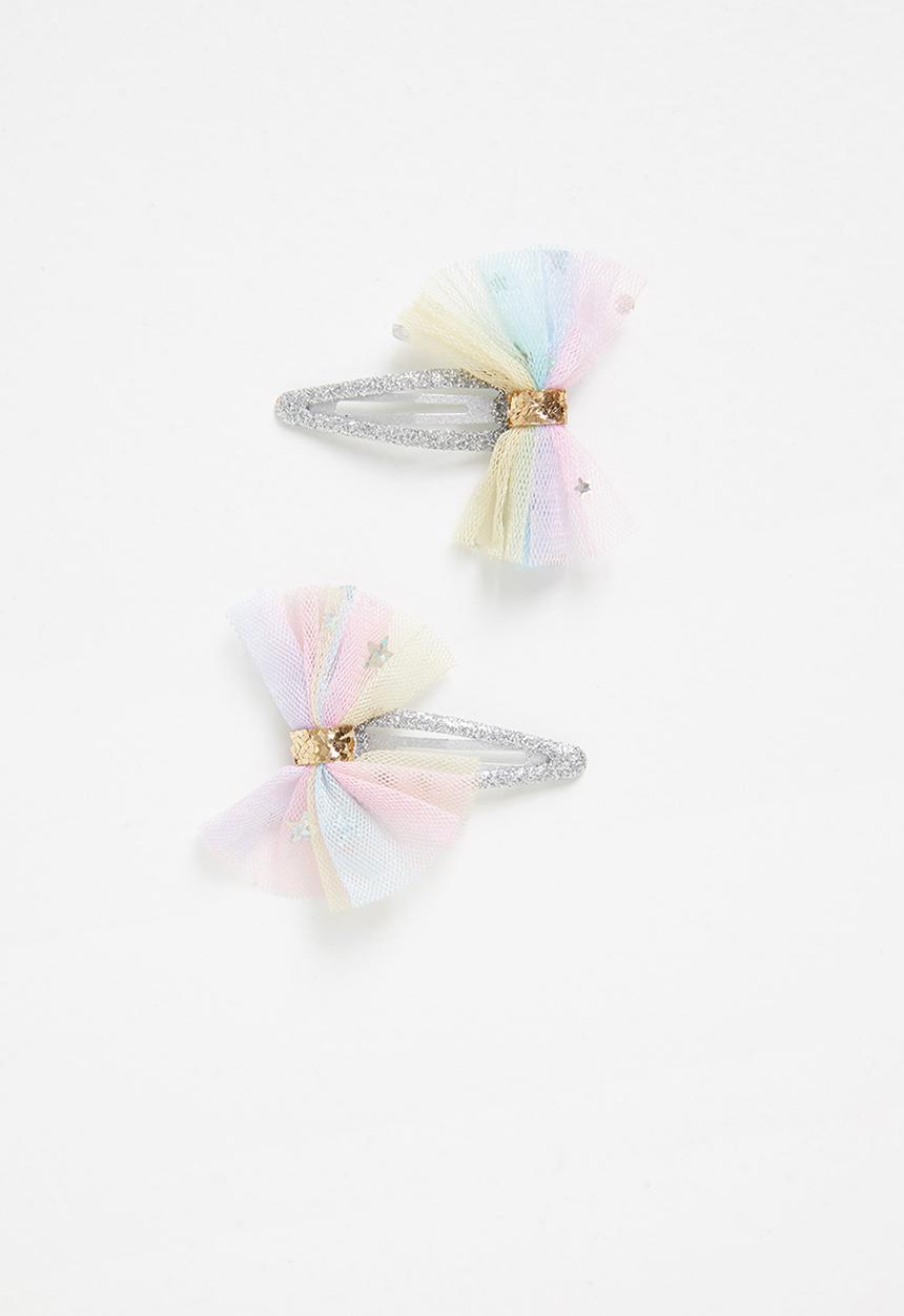 Pop Candy - Girls hair clips - pink & blue
