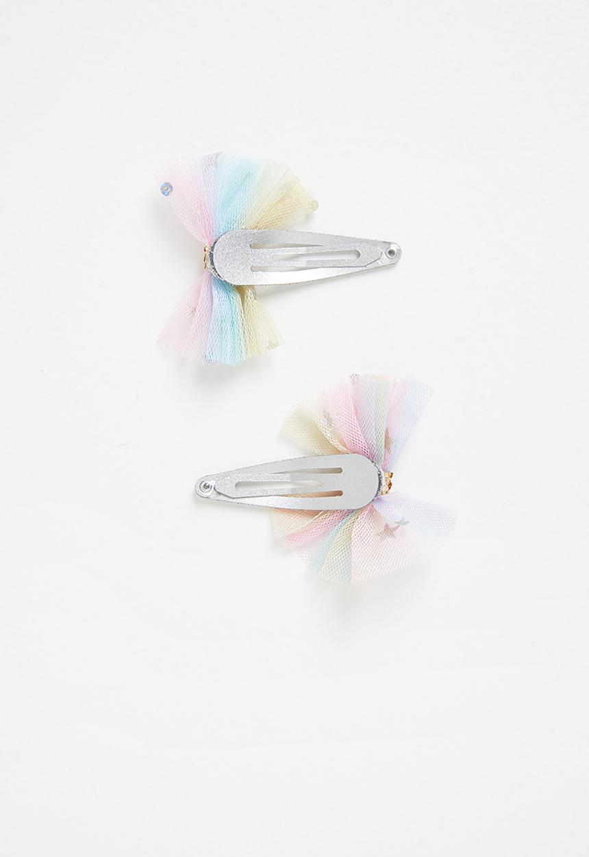Pop Candy - Girls hair clips - pink & blue