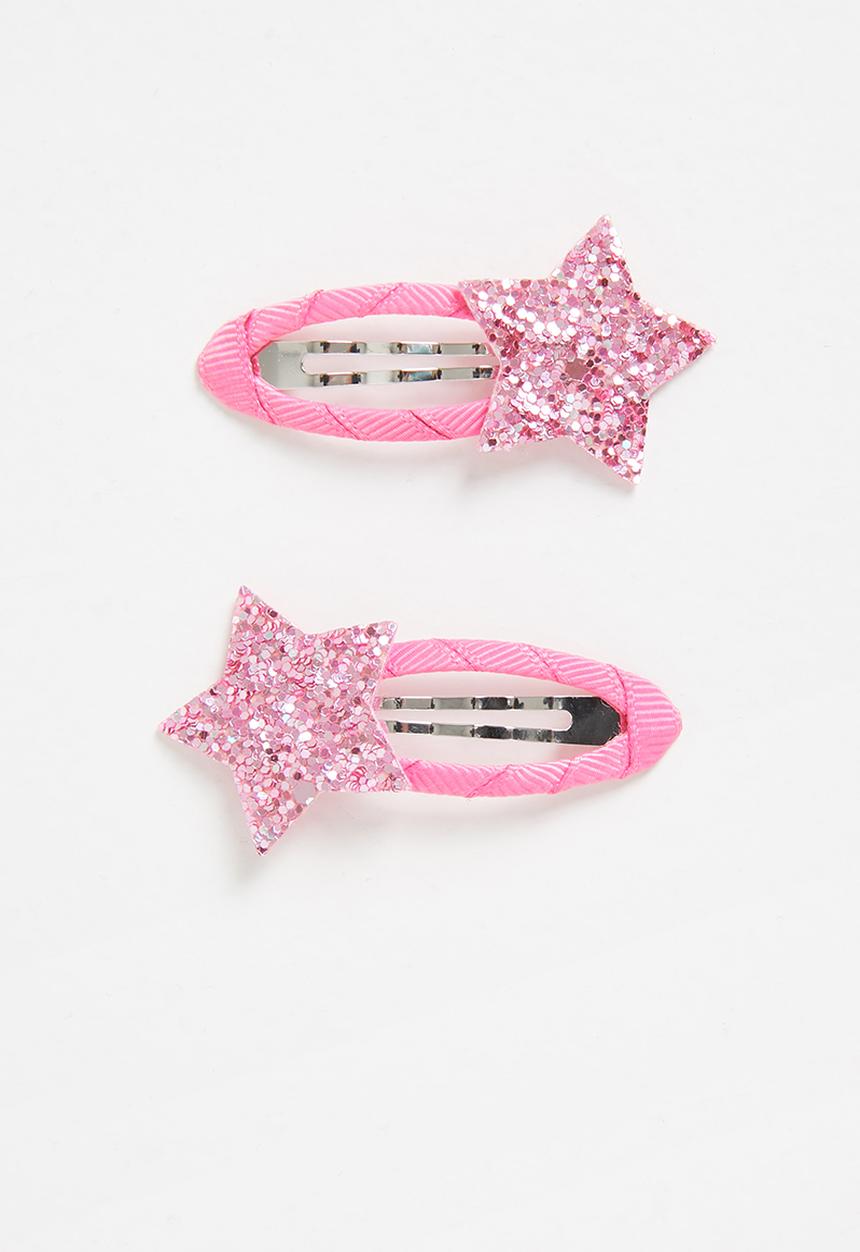 Pop Candy - Star hair clips - pink
