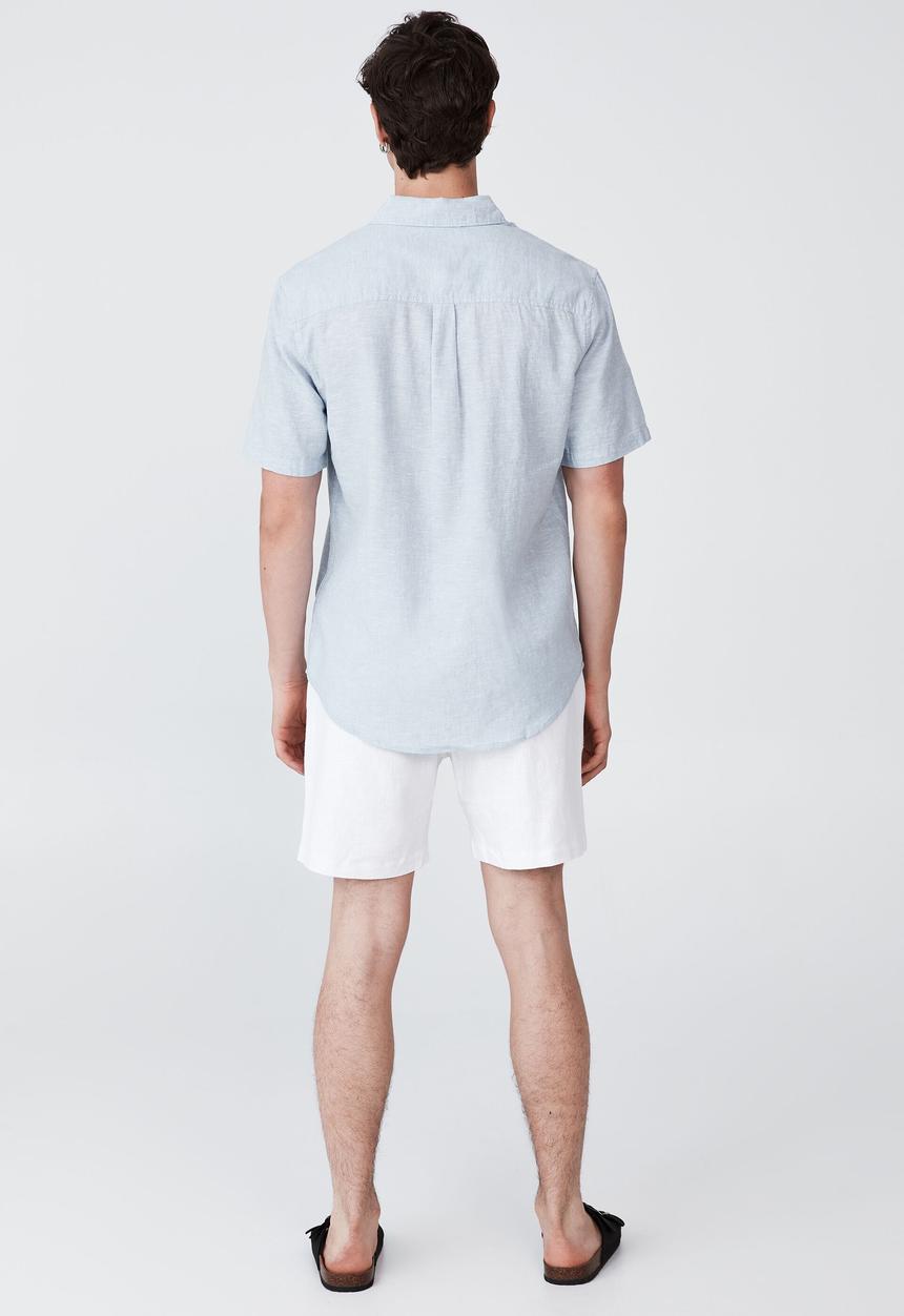 Cotton On - Vacay short sleeve shirt - clean blue texture