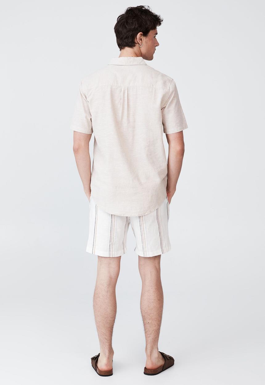 Cotton On - Vacay short sleeve shirt - oatmeal texture