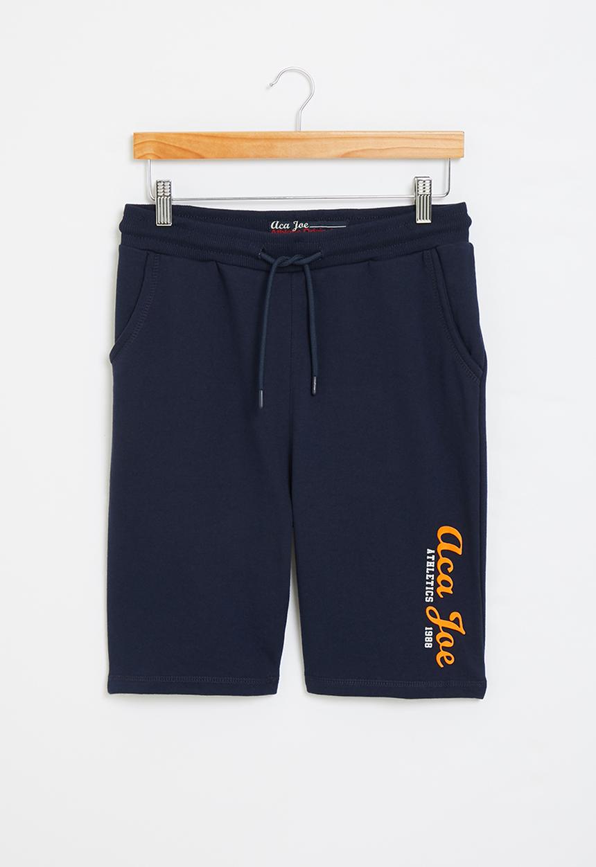 Aca Joe - Boys aca joe side hs print fleece short - navy