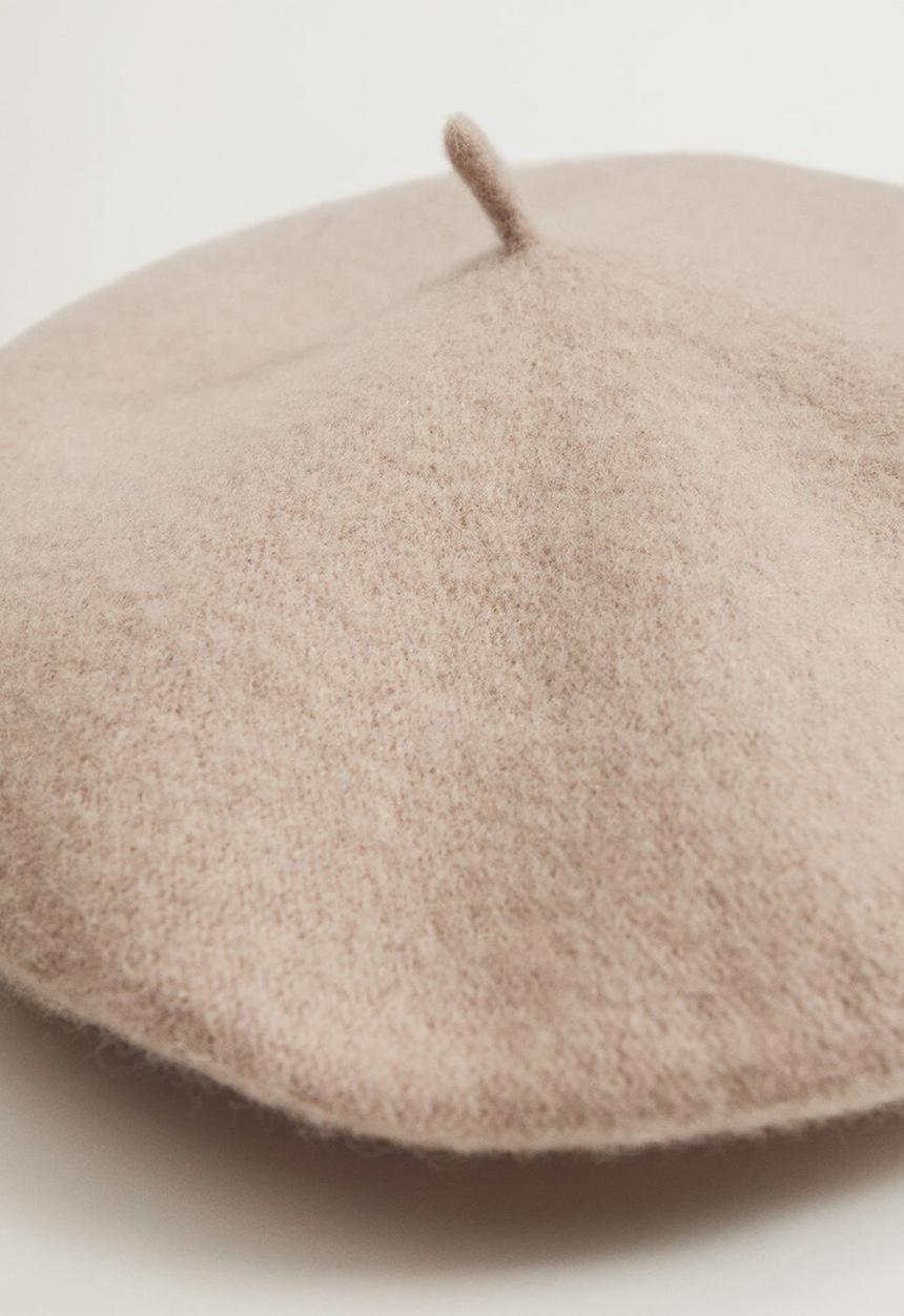 MANGO - Wool beret - beige 