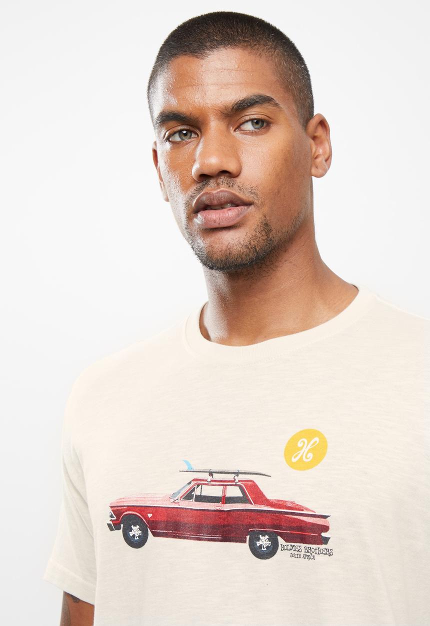 Holmes Bro's - Fairlane surf ss tee - bone slub