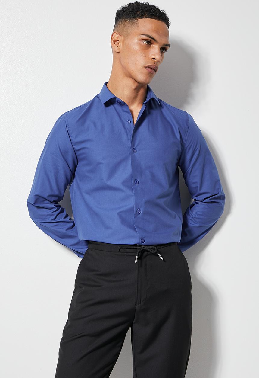 Superbalist - Easy care slim fit shirt - royal blue