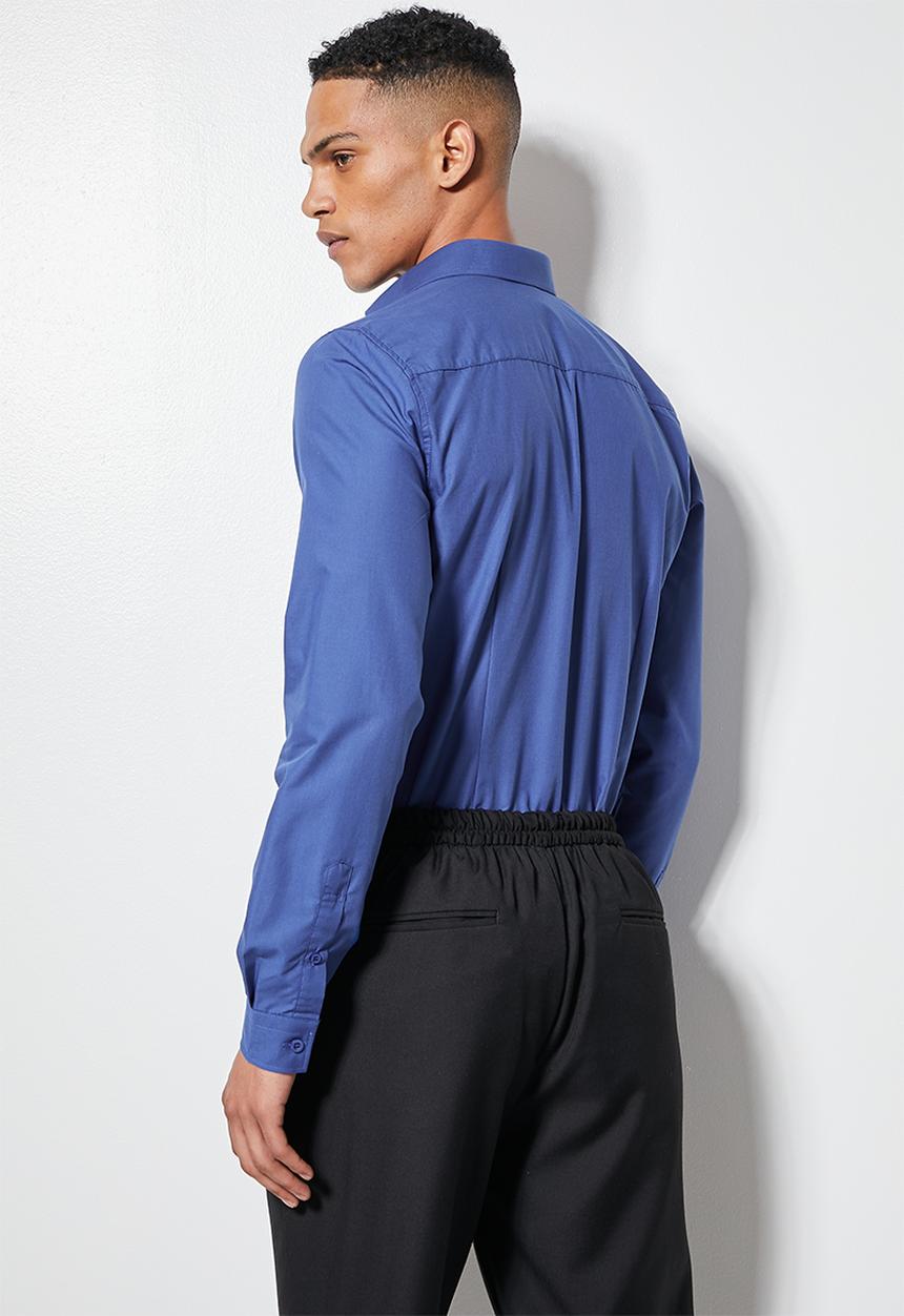 Superbalist - Easy care slim fit shirt - royal blue