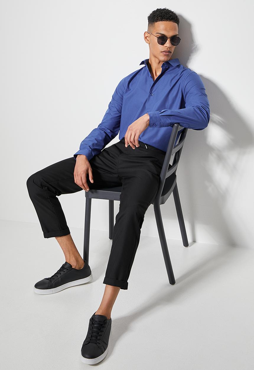 Superbalist - Easy care slim fit shirt - royal blue