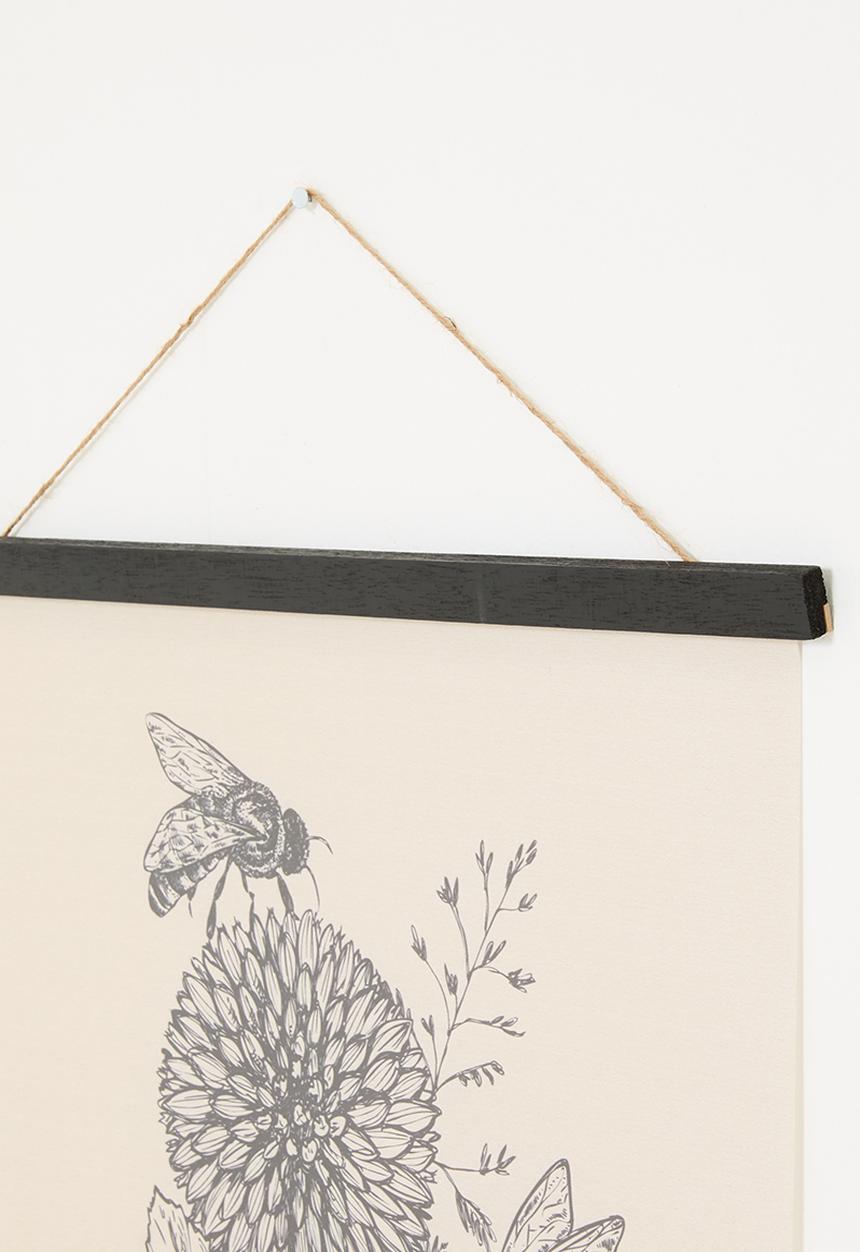 H&S - Bee linen wall hanging - stone