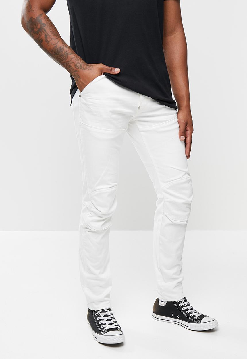 G-STAR - 5620 3d slim inza white stretch denim - 3d raw denim