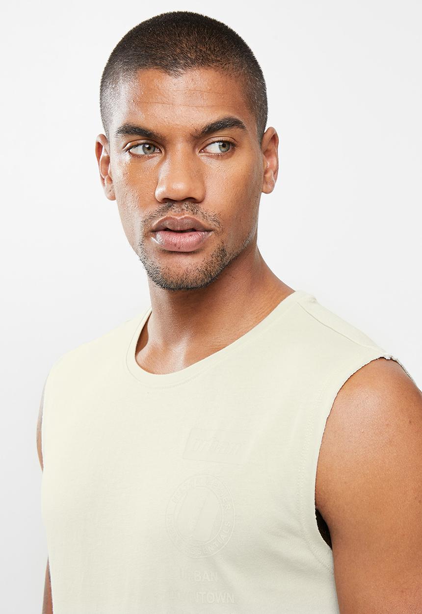 urban° - Urban printed vest - bone