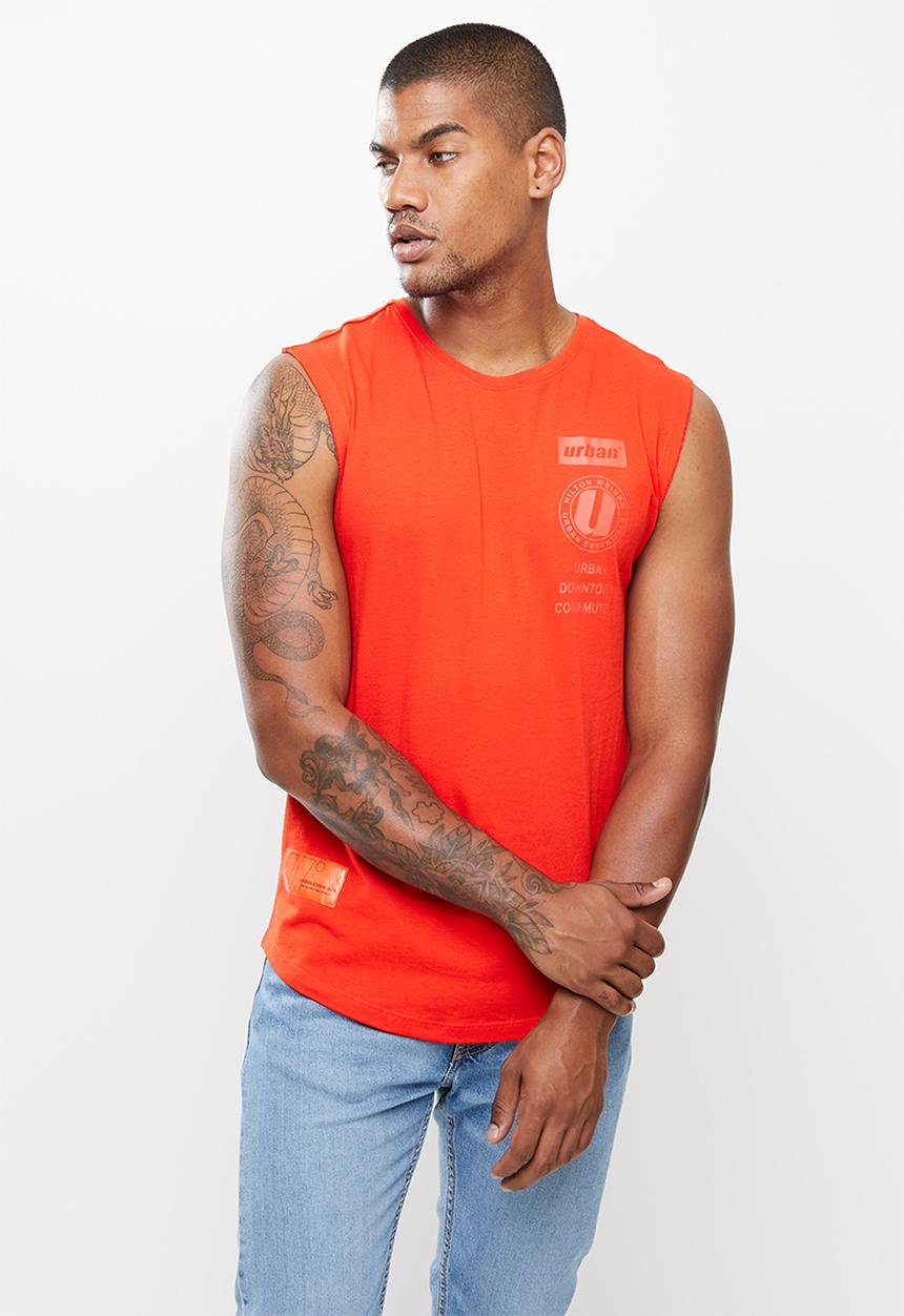 urban° - Urban printed vest - tangerine
