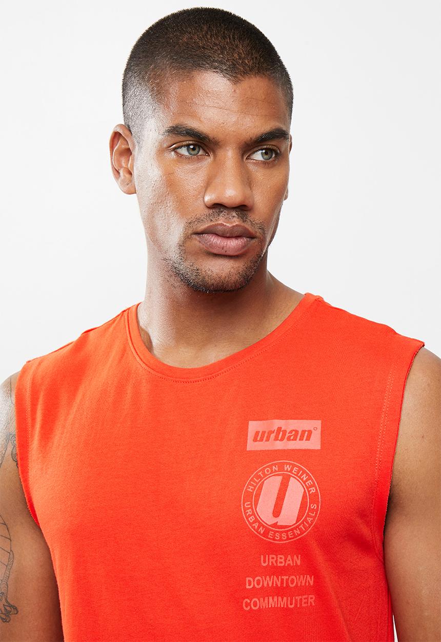 urban° - Urban printed vest - tangerine