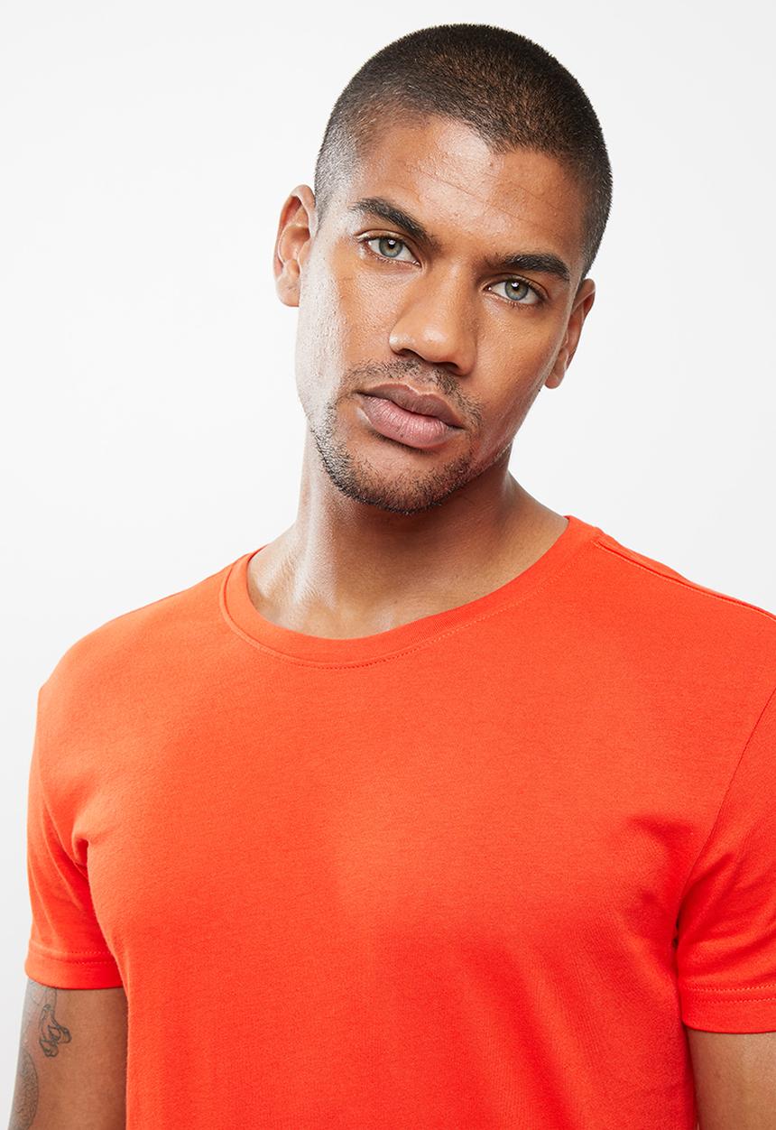 urban° - Oversized printed short sleeve tee - tangerine