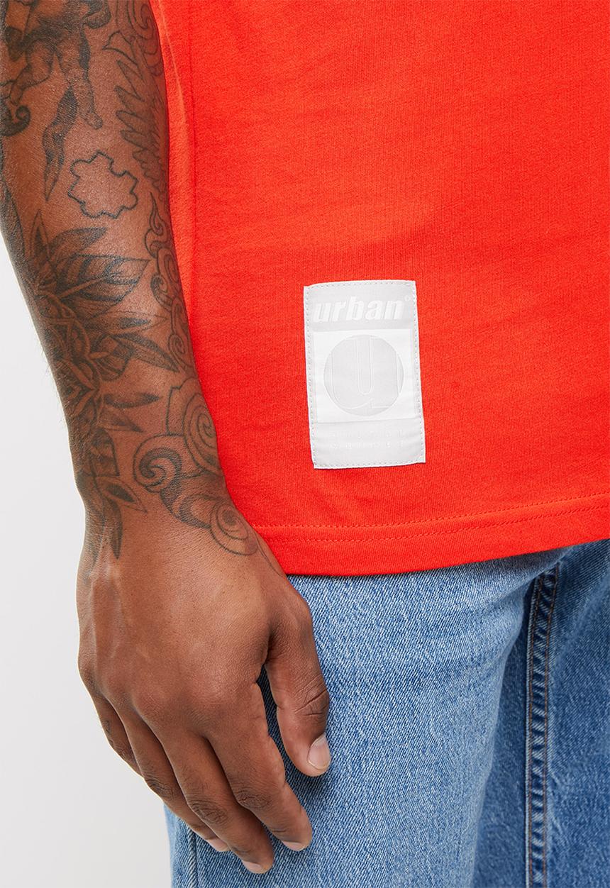 urban° - Oversized printed short sleeve tee - tangerine