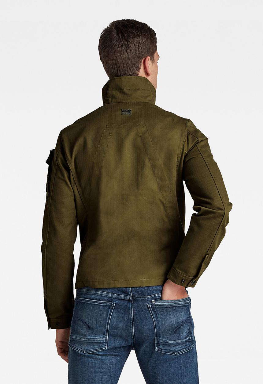 G-STAR - Zip track overshirt - dark olive