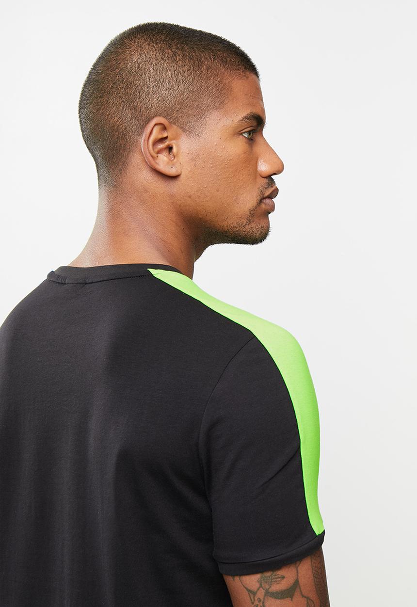 PUMA - Iconic t7 tee - puma black-green blue
