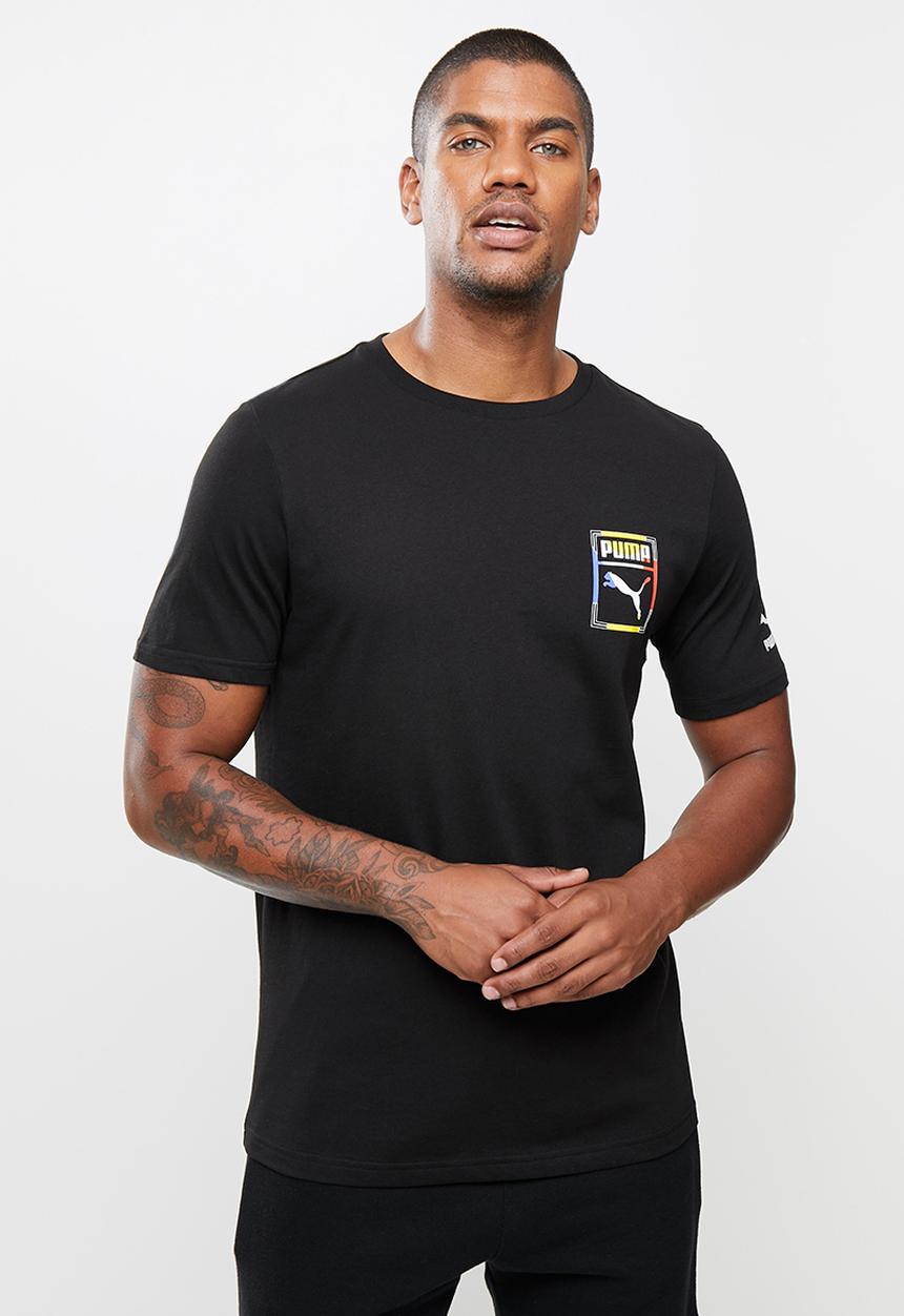 PUMA - Graphic tee box logo logo play - puma black-1