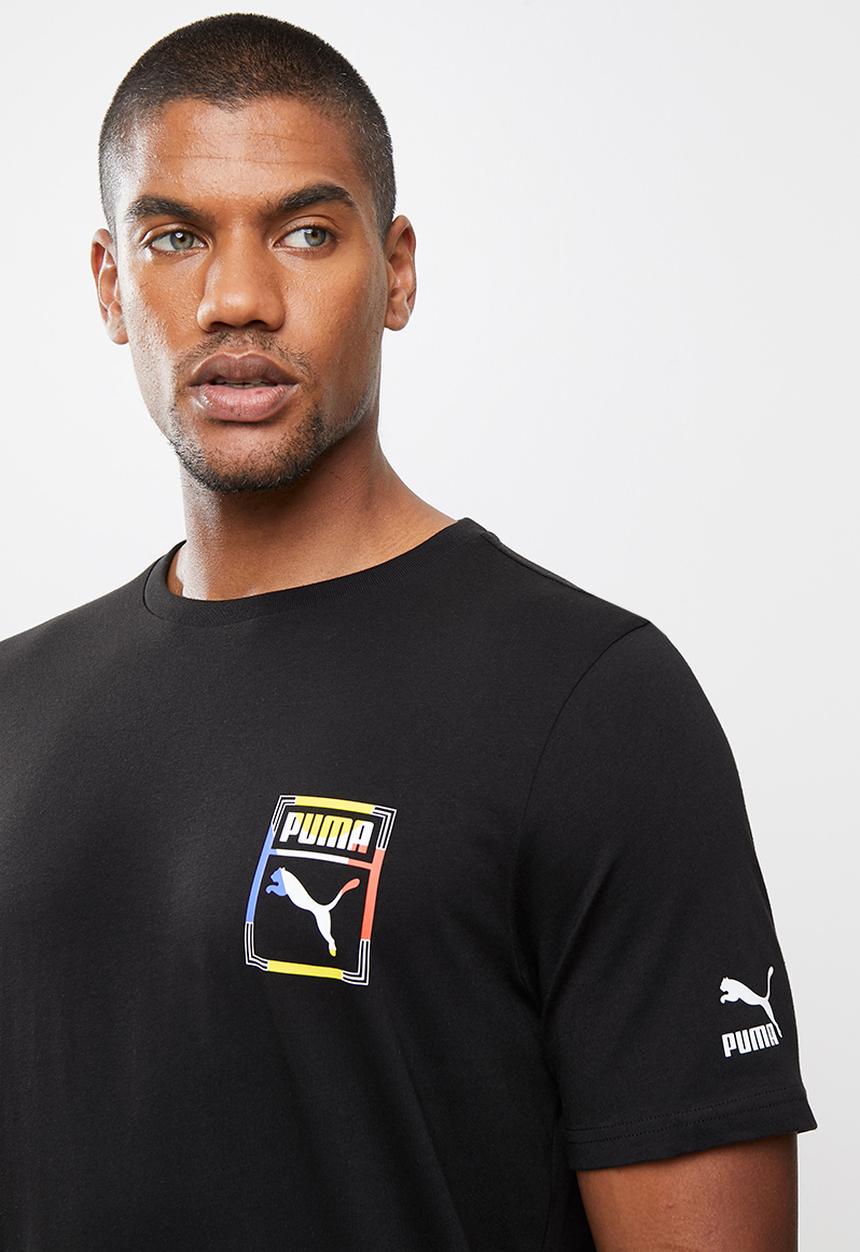 PUMA - Graphic tee box logo logo play - puma black-1