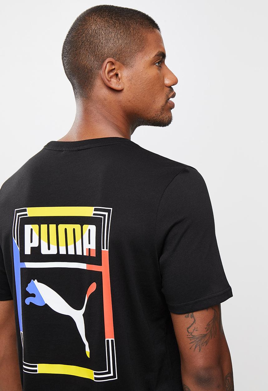 PUMA - Graphic tee box logo logo play - puma black-1