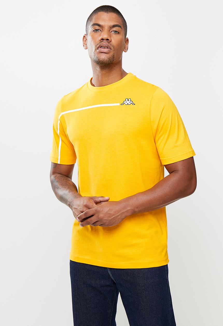 KAPPA - Logo curtis t-shirt - yellow