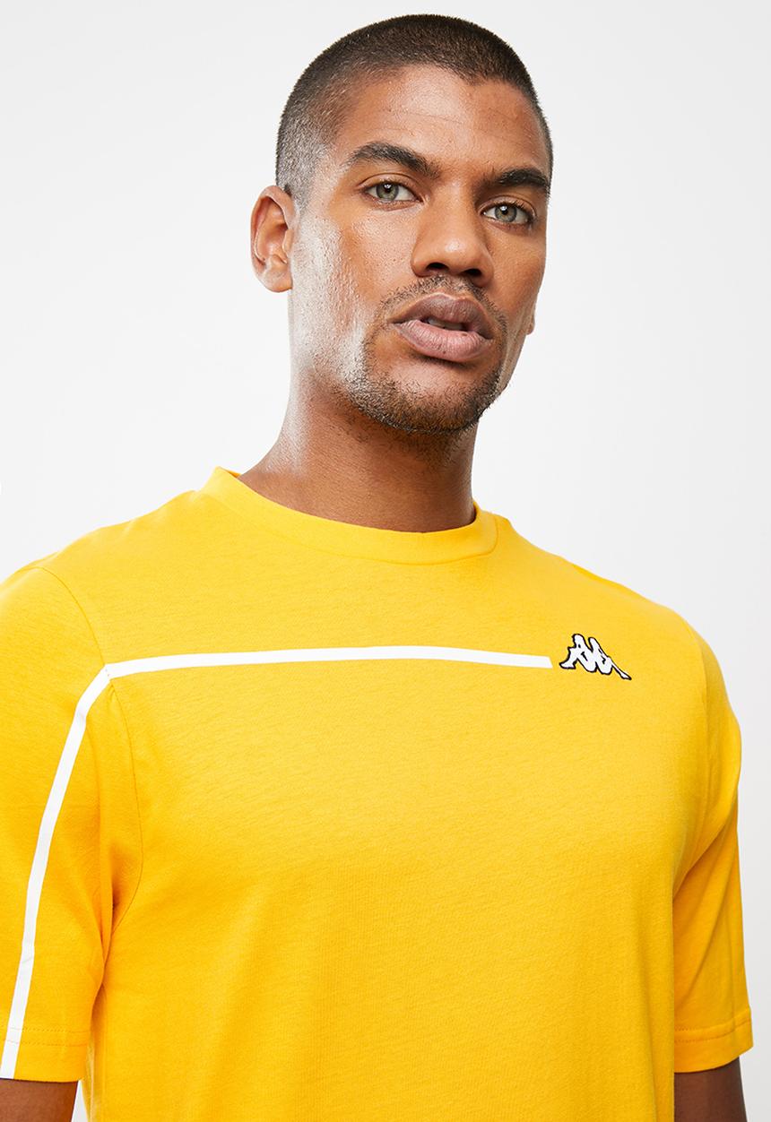 KAPPA - Logo curtis t-shirt - yellow
