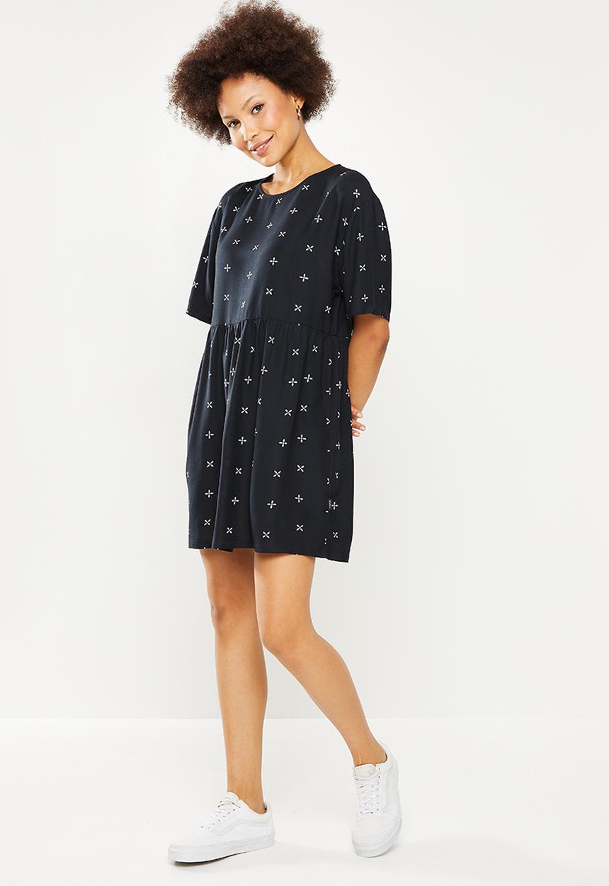 RVCA - No plans dress - black & white 