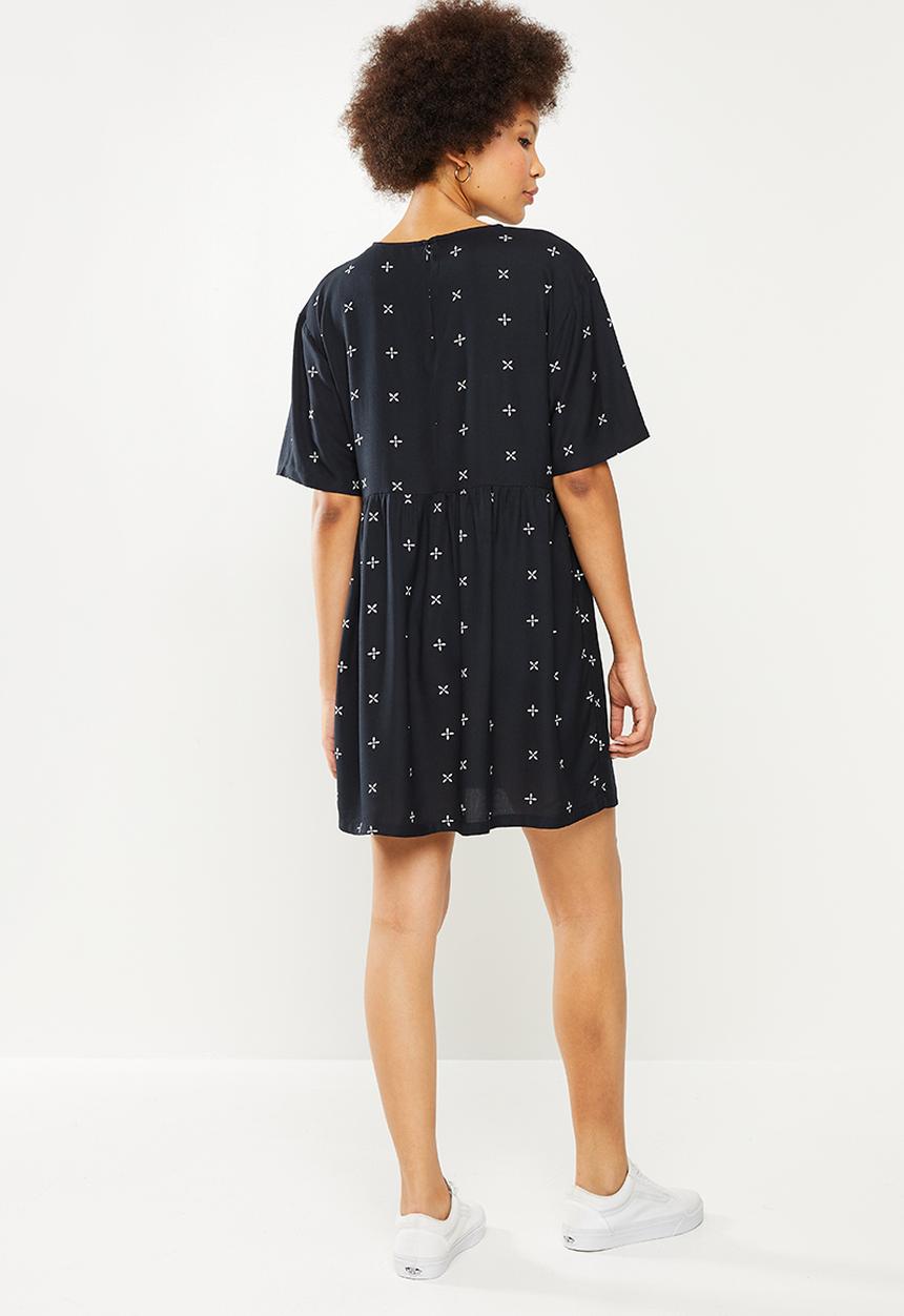 RVCA - No plans dress - black & white 