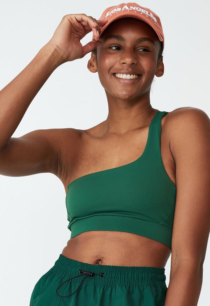Cotton On - Smoothing one shoulder crop - verdant green