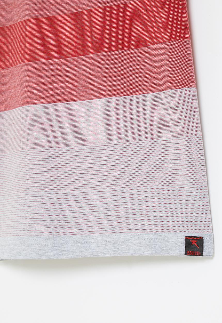SOVIET - B crisanto y/dye stripe golfer - navy & red