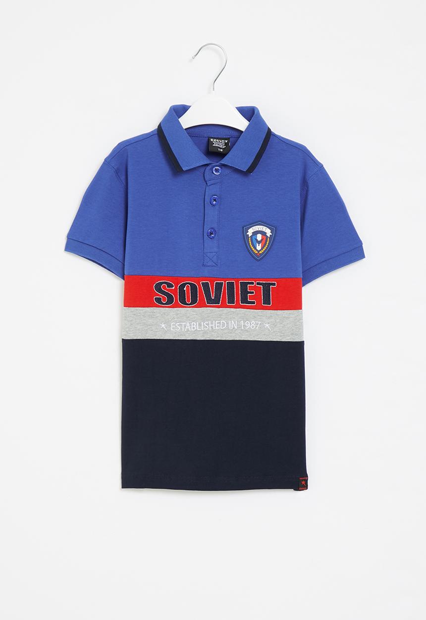 SOVIET - B delgado short sleeve fashion golfer - multi 