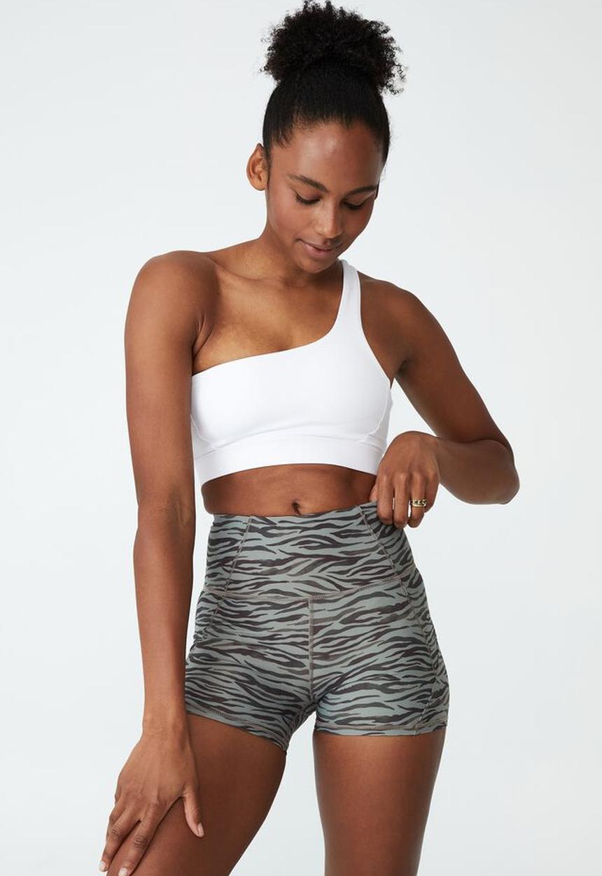 Cotton On - Smoothing shortie short - brownie zebra