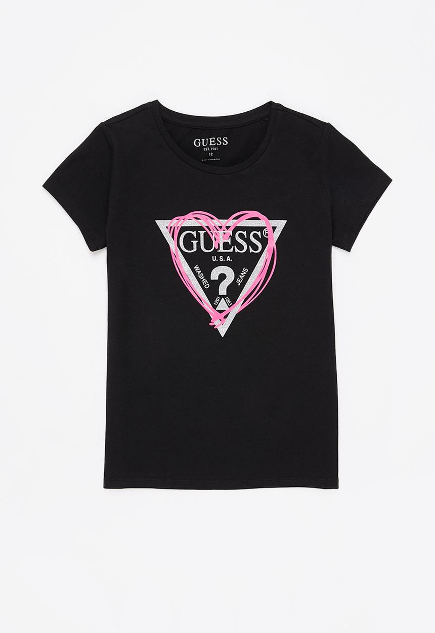 GUESS - Girls heart tee - black